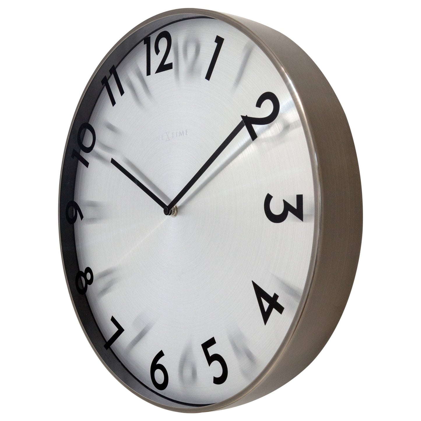 NeXtime Reflection - Stille wandklok met metaal-effect - 40 cm