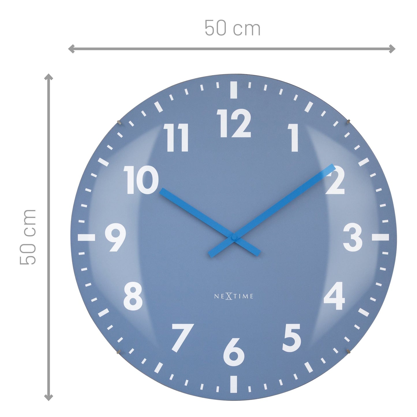 NeXtime Duomo 50 - Stille wandklok met glazen koepel - 50cm