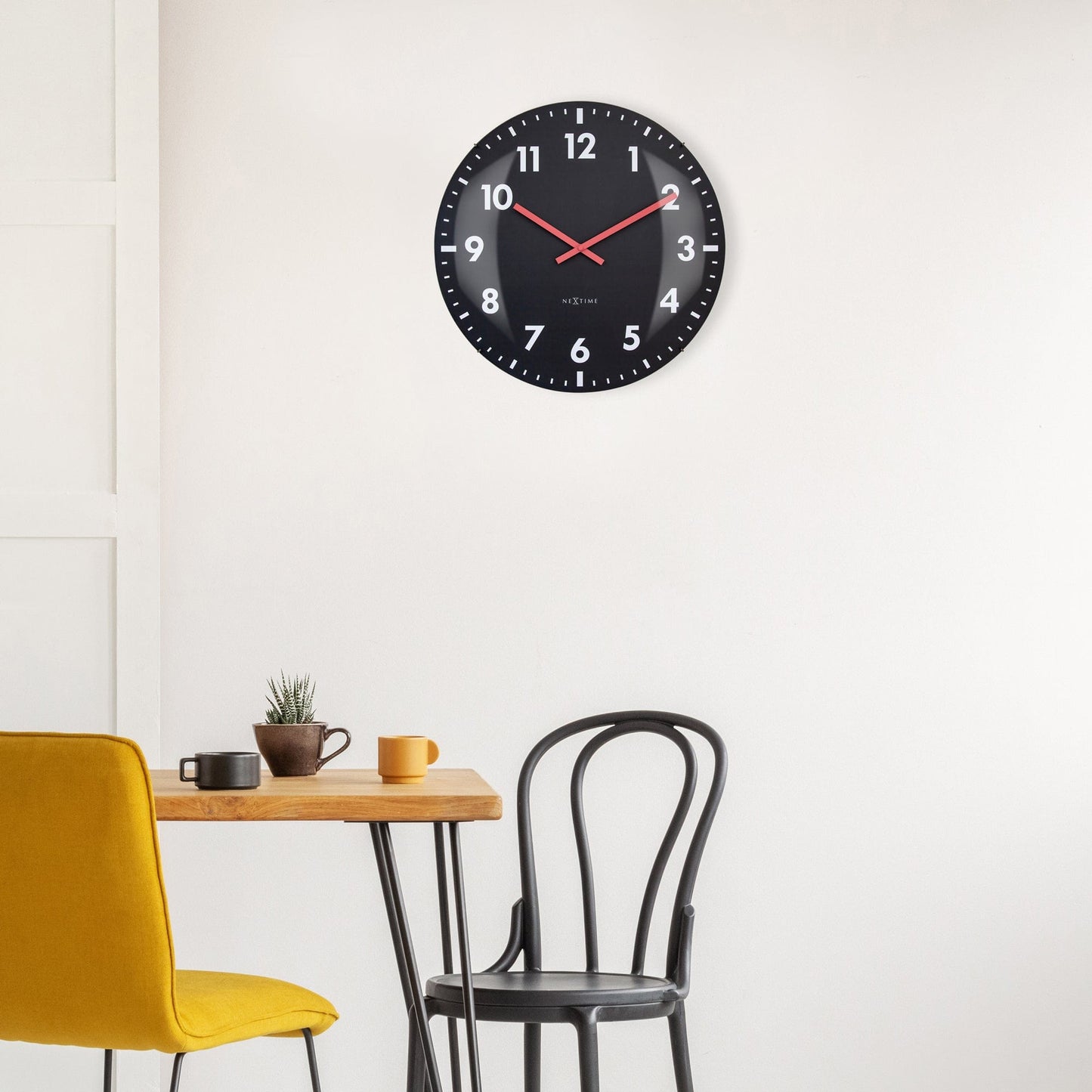 NeXtime Duomo 50 - Stille wandklok met glazen koepel - 50cm