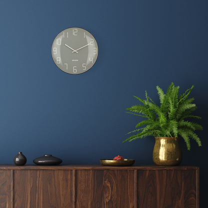 NeXtime Shade Wandklok - Stille loop met glazen koepel - 35cm