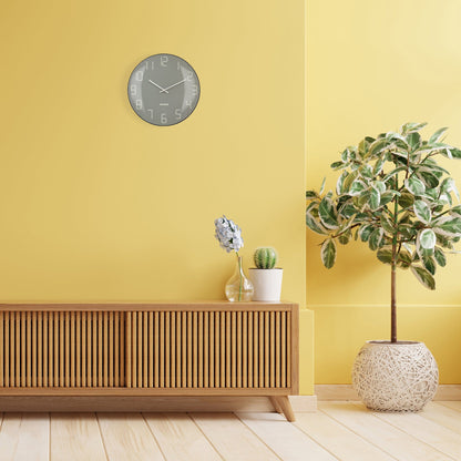 NeXtime Shade Wandklok - Stille loop met glazen koepel - 35cm