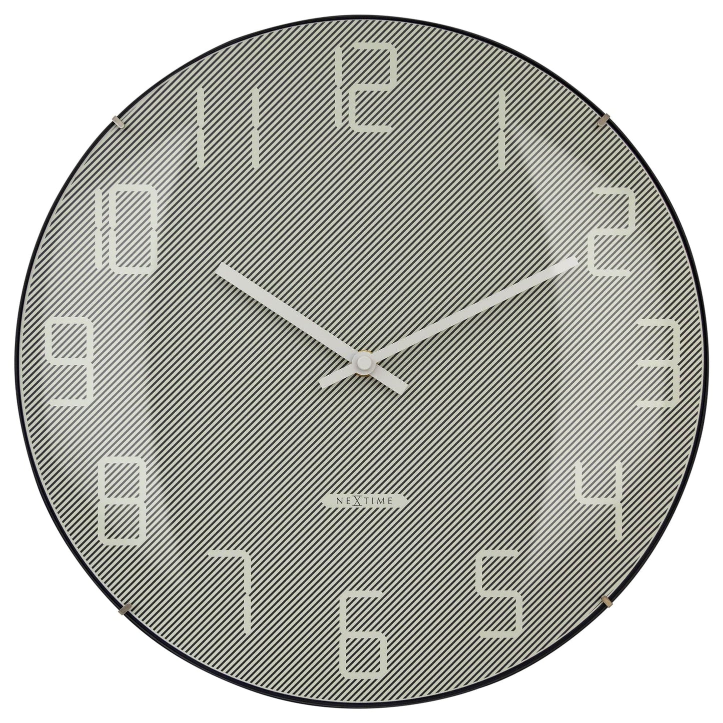 NeXtime Shade Wandklok - Stille loop met glazen koepel - 35cm