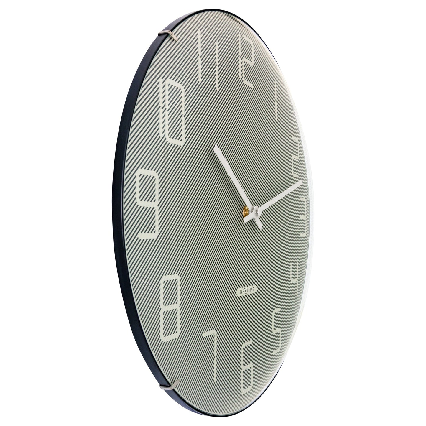 NeXtime Shade Wandklok - Stille loop met glazen koepel - 35cm