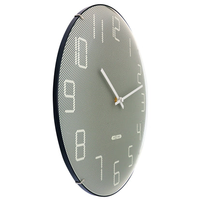 NeXtime Shade Wandklok - Stille loop met glazen koepel - 35cm
