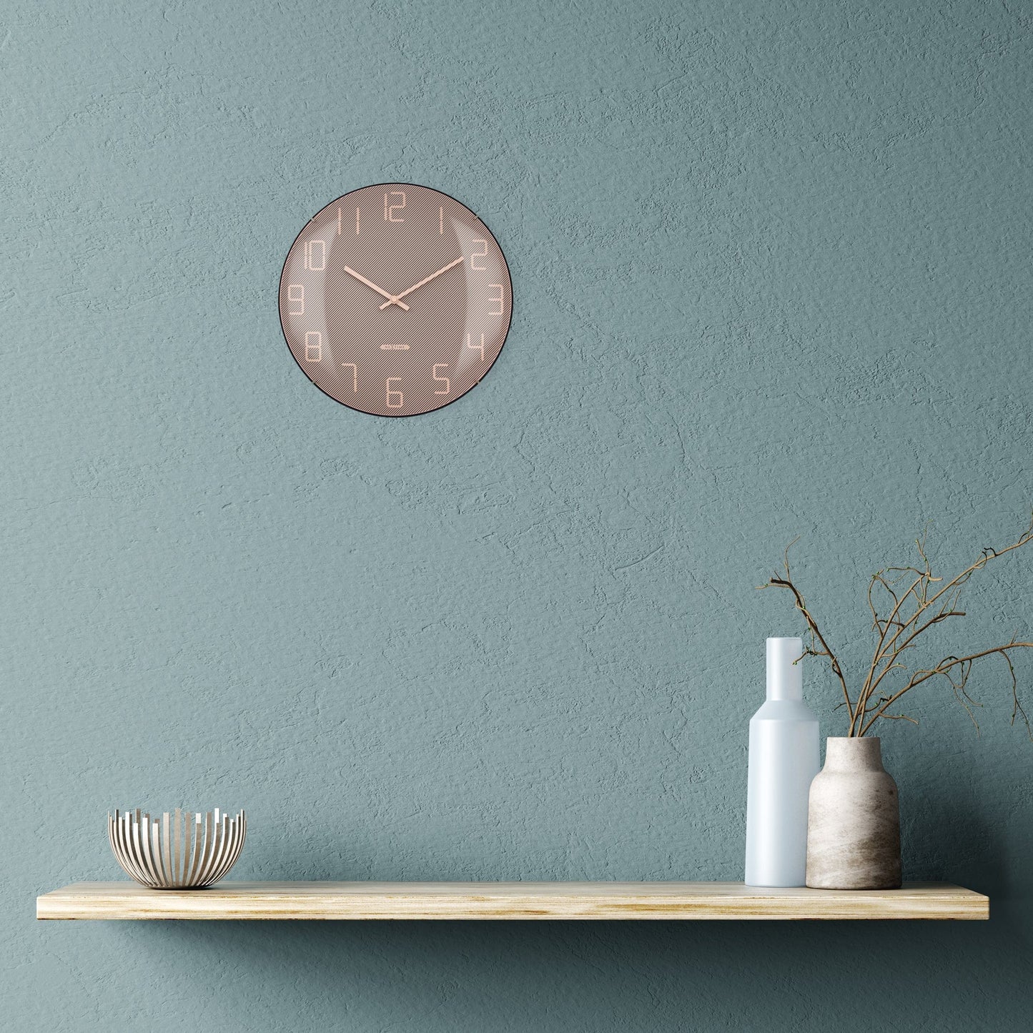 NeXtime Shade Wandklok - Stille loop met glazen koepel - 35cm