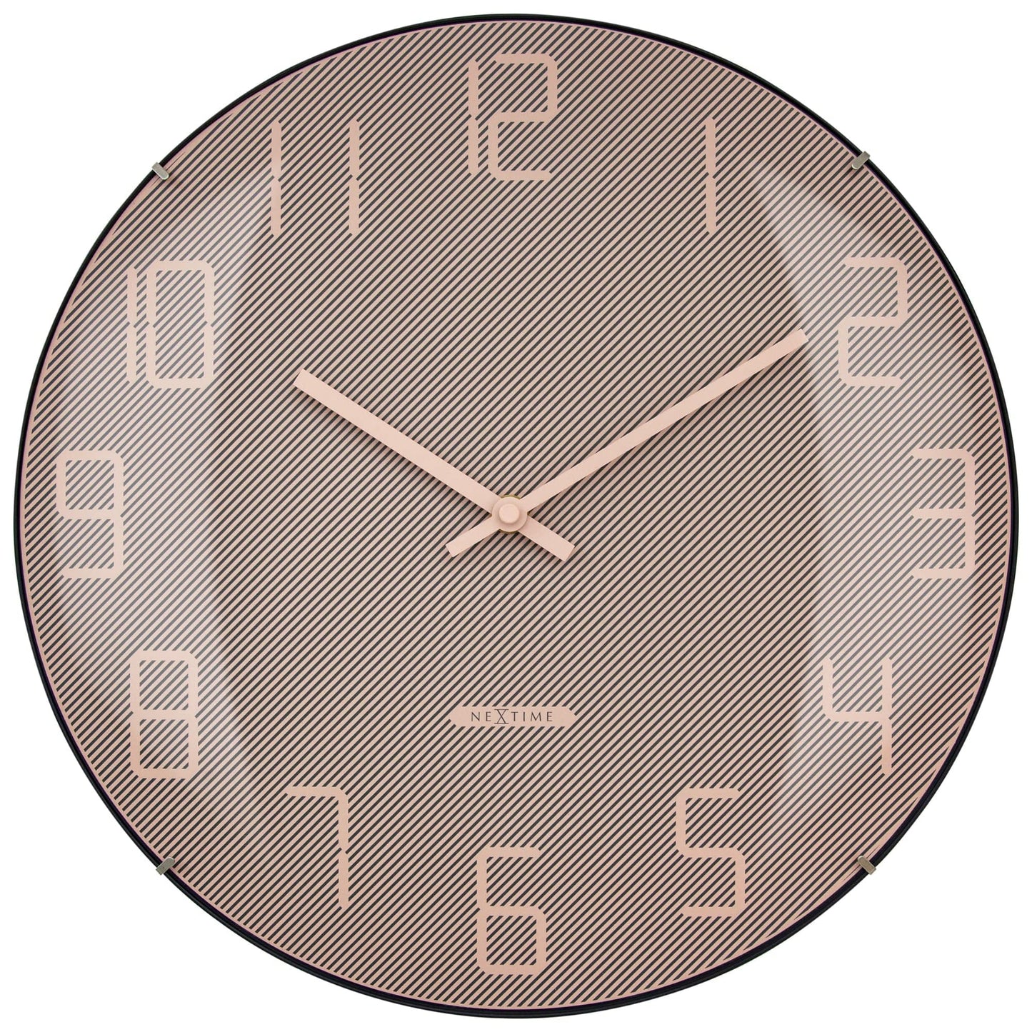 NeXtime Shade Wandklok - Stille loop met glazen koepel - 35cm