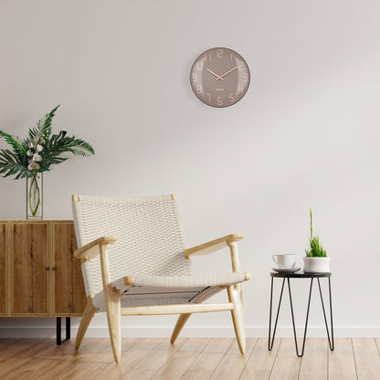 NeXtime Shade Wandklok - Stille loop met glazen koepel - 35cm
