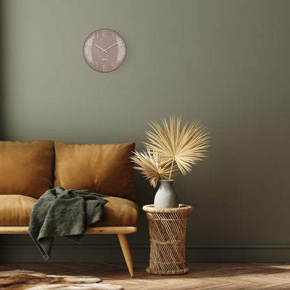 NeXtime Shade Wandklok - Stille loop met glazen koepel - 35cm