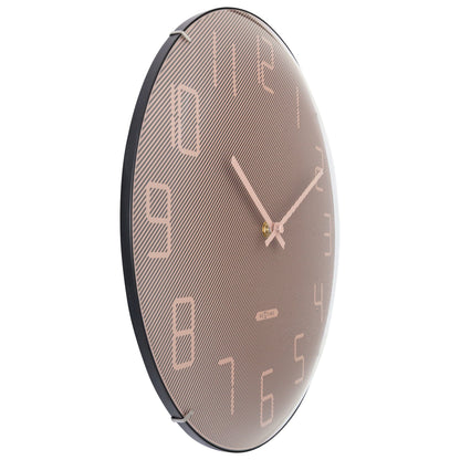 NeXtime Shade Wandklok - Stille loop met glazen koepel - 35cm