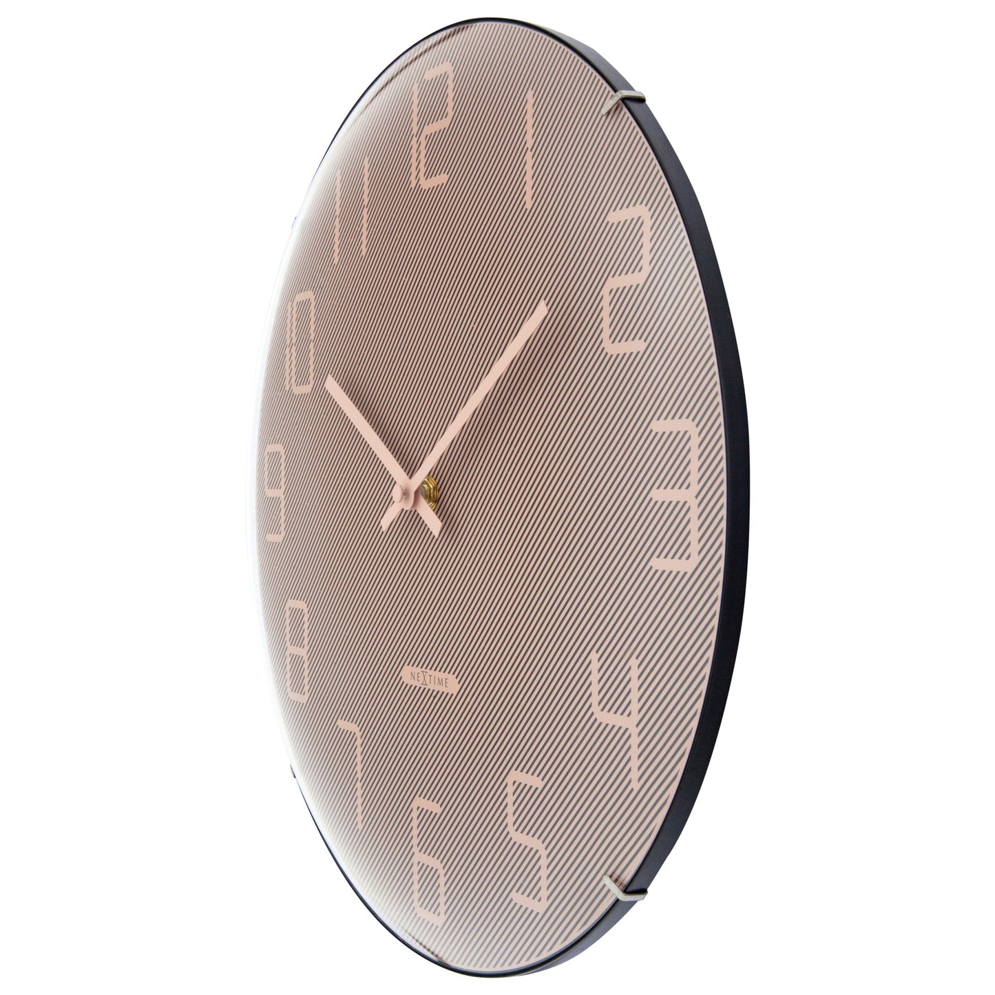 NeXtime Shade Wandklok - Stille loop met glazen koepel - 35cm