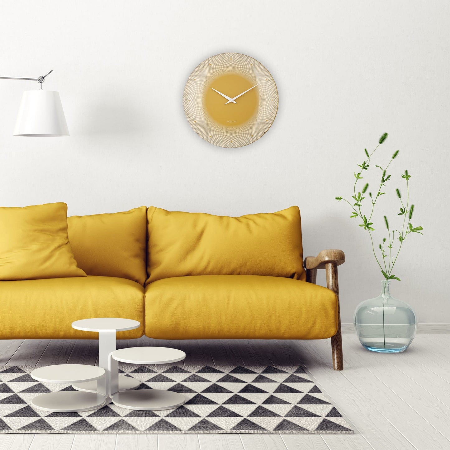 NeXtime Deep 50 - Design Wandklok met Optische Illusie - 50cm