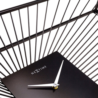 NeXtime Vasco - Stille Design Wandklok - Zwart Metaal