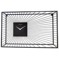 NeXtime Vasco - Stille Design Wandklok - Zwart Metaal