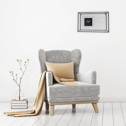 NeXtime Vasco - Stille Design Wandklok - Zwart Metaal
