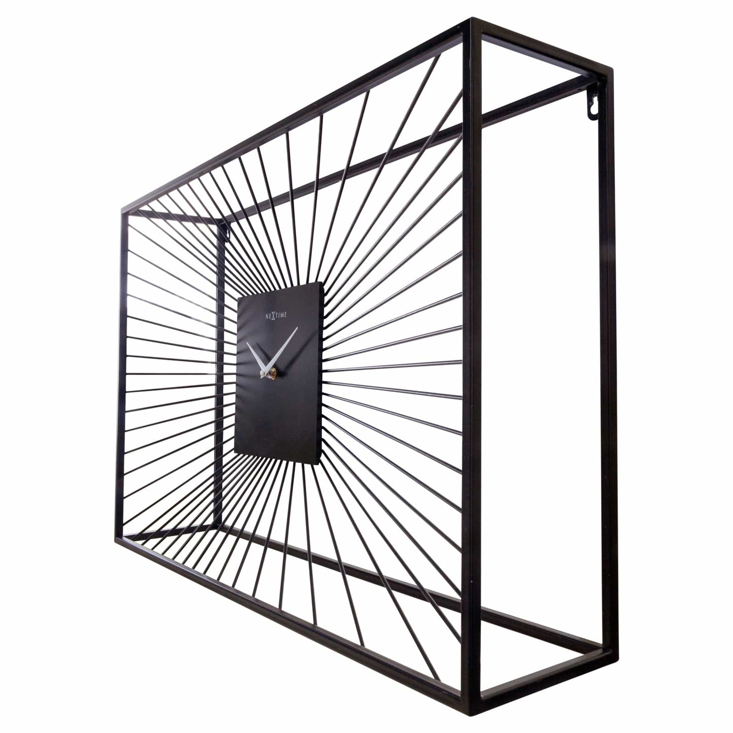 NeXtime Vasco - Stille Design Wandklok - Zwart Metaal