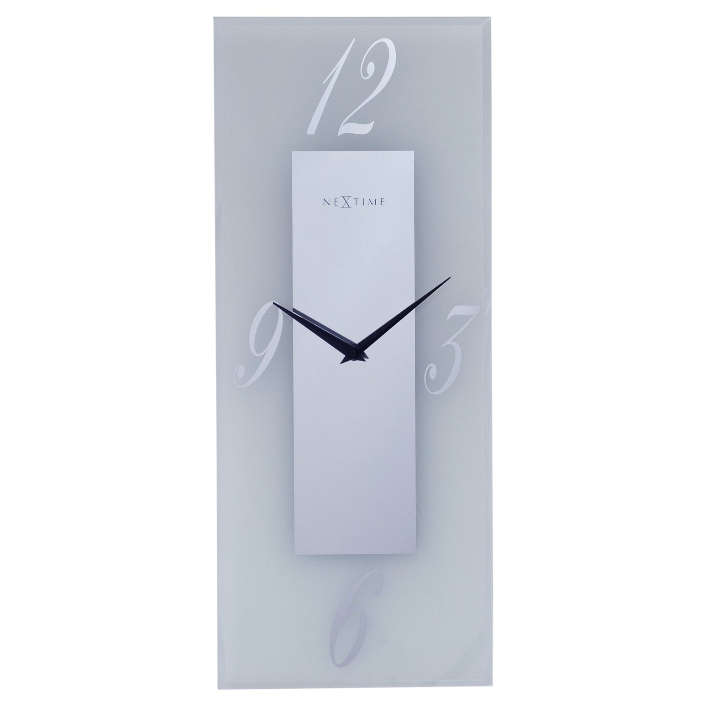 NeXtime Dali - Stille wandklok met mat glas - 20x50cm