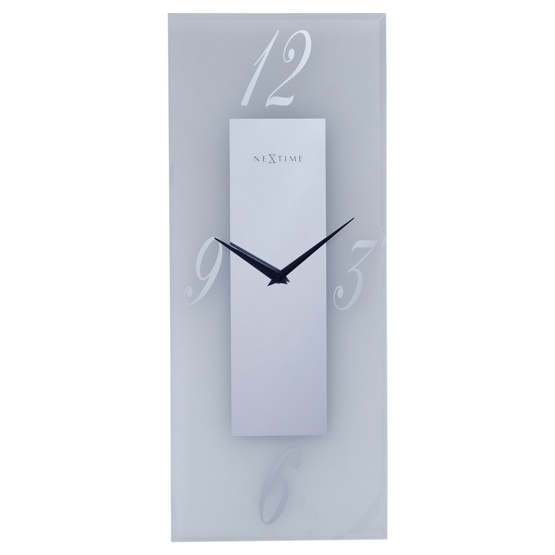 NeXtime Dali - Stille wandklok met mat glas - 20x50cm