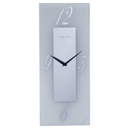 NeXtime Dali - Stille wandklok met mat glas - 20x50cm