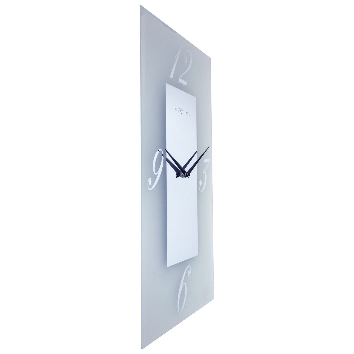 NeXtime Dali - Stille wandklok met mat glas - 20x50cm