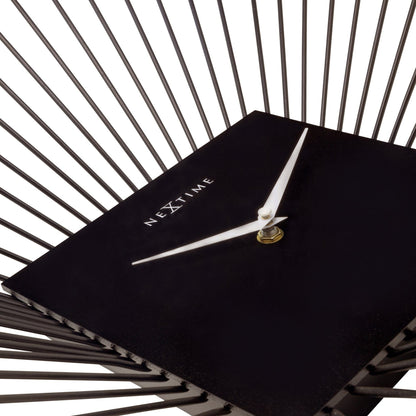 NeXtime Vasco Square - Moderne Wanddecoratie - Zwart Metaal