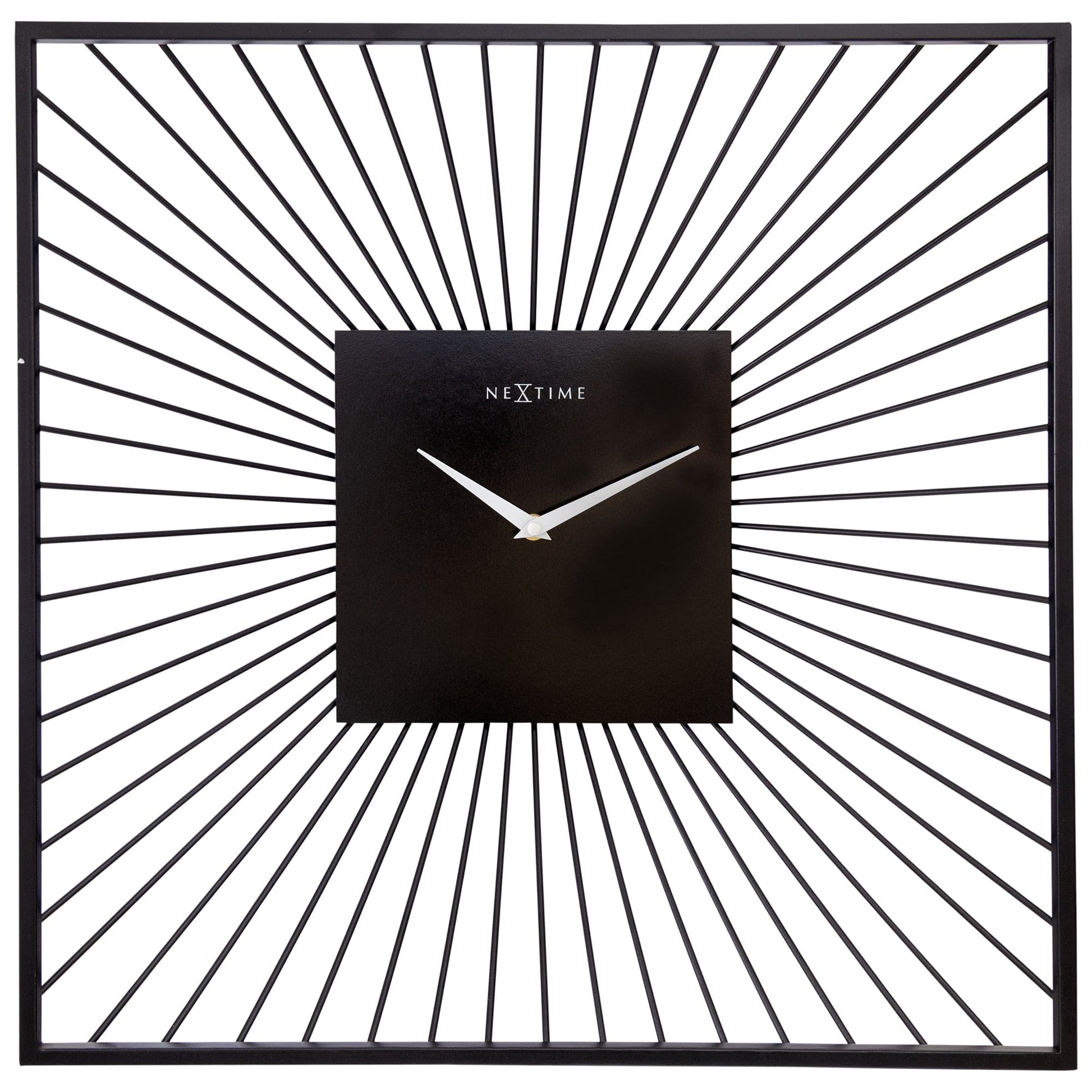 NeXtime Vasco Square - Moderne Wanddecoratie - Zwart Metaal