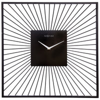 NeXtime Vasco Square - Moderne Wanddecoratie - Zwart Metaal