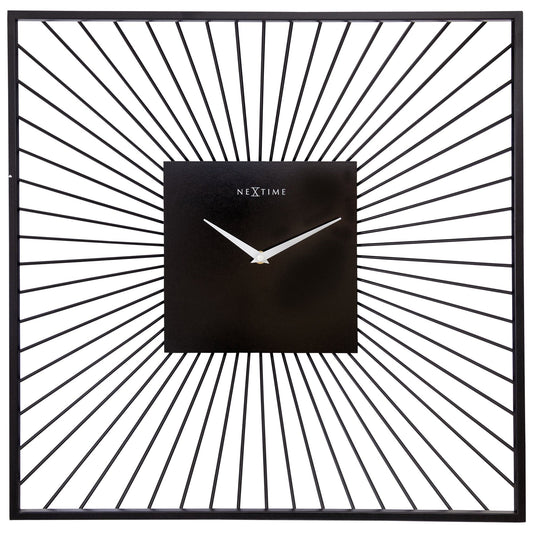 Comnox - NeXtime Vasco Square - Moderne Wanddecoratie - Zwart Metaal