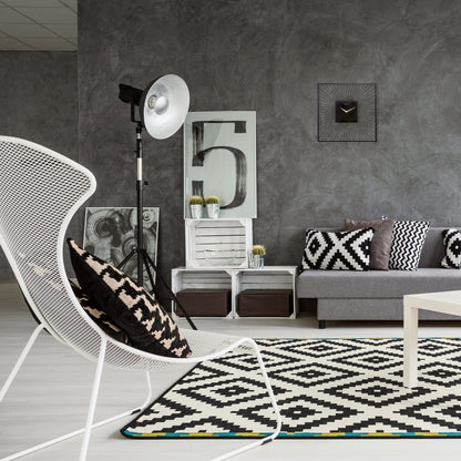 NeXtime Vasco Square - Moderne Wanddecoratie - Zwart Metaal