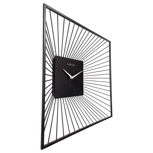 Comnox - NeXtime Vasco Square - Moderne Wanddecoratie - Zwart Metaal