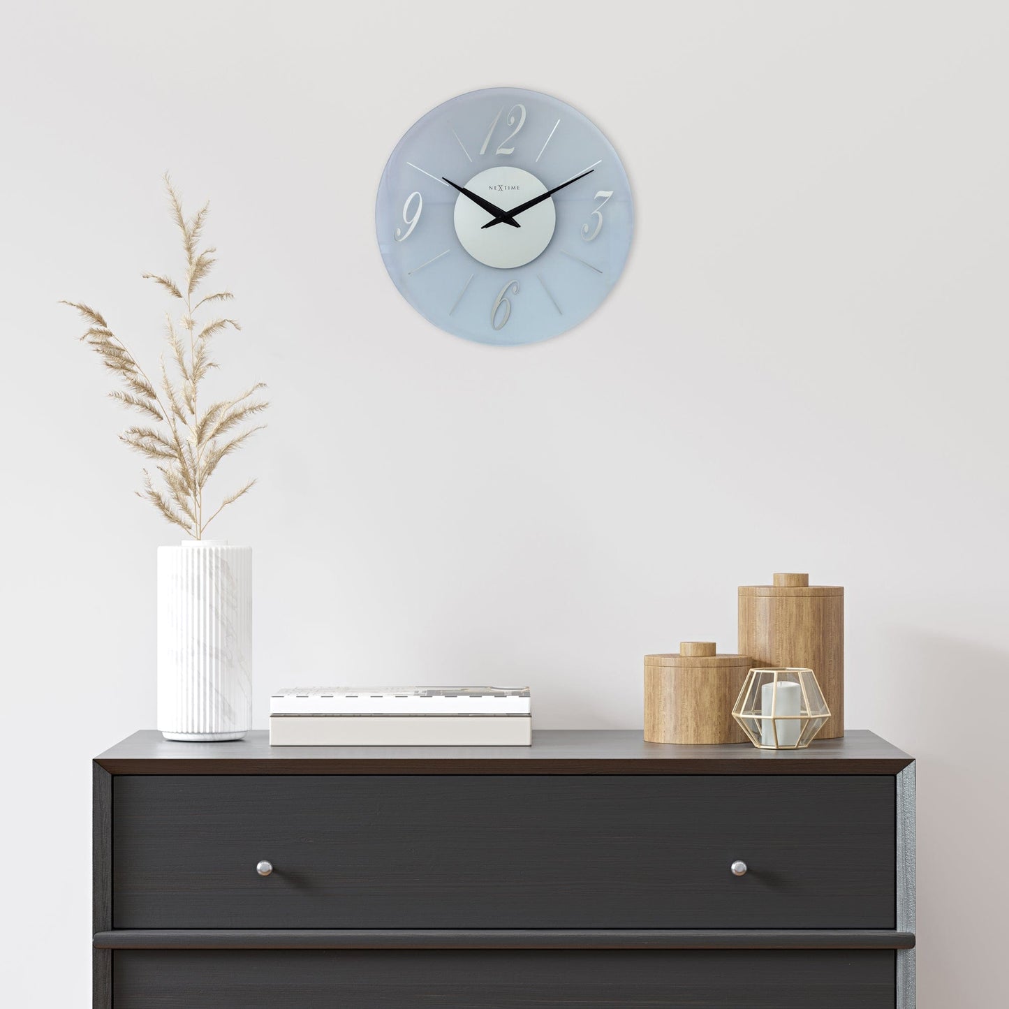 Comnox - NeXtime Dali Round - Geruisloos design - 43cm Glas