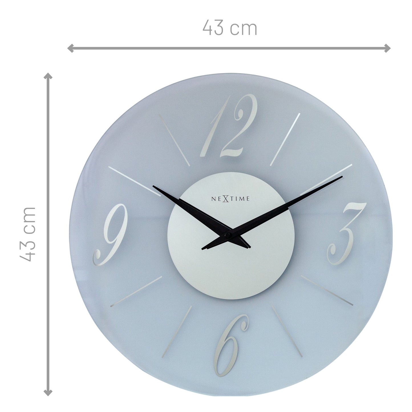 Comnox - NeXtime Dali Round - Geruisloos design - 43cm Glas