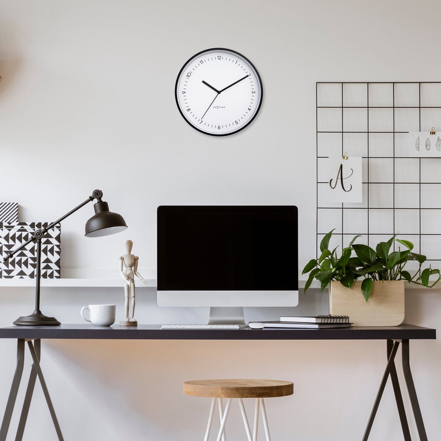 Comnox - Wandklok 30 cm - Stil en Elegant - Comfort en Veiligheid - Aluminium