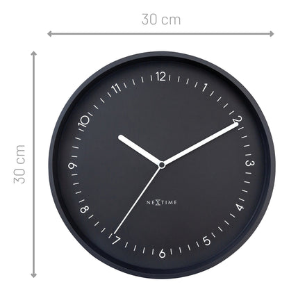 NeXtime Berlin - Stille wandklok met aluminium design - 30 cm
