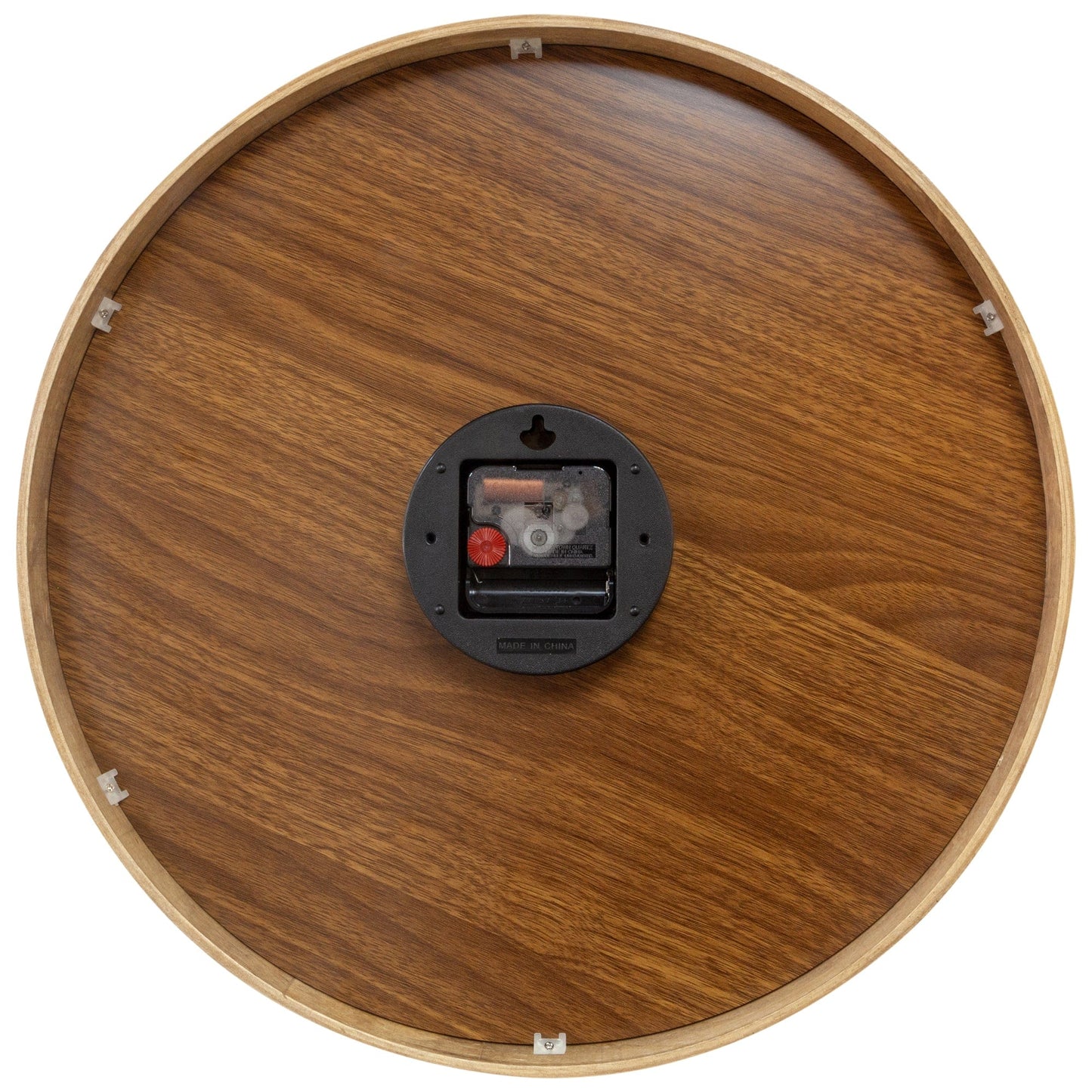 NeXtime Lotus - Stille wandklok met lotuspatroon - 40cm Roze Hout
