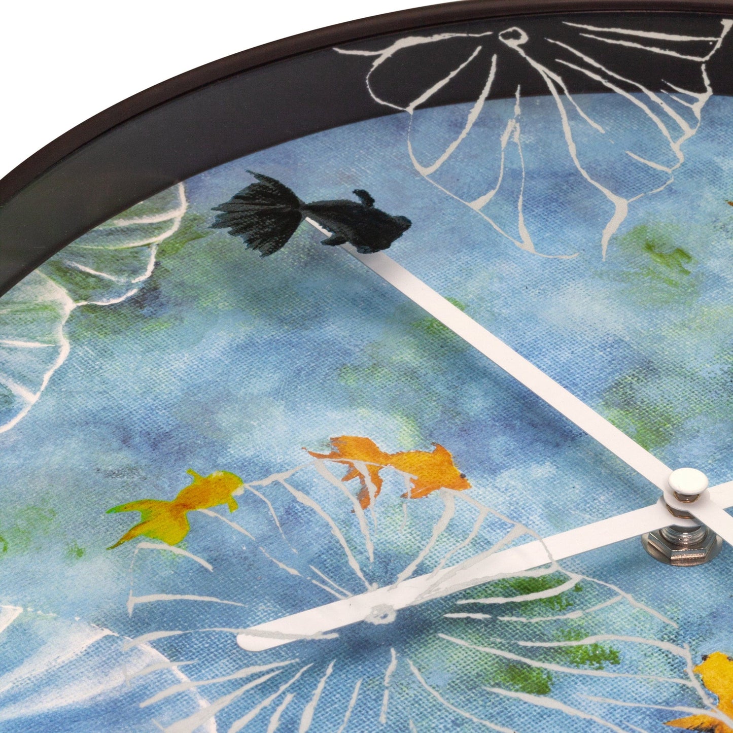 NeXtime Pond - Artistiek waterlandschap - Blauwe wandklok 30cm