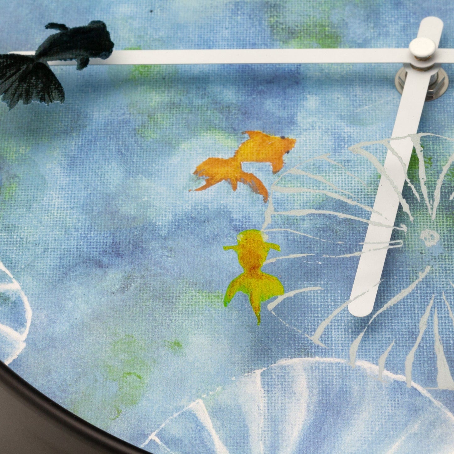 NeXtime Pond - Artistiek waterlandschap - Blauwe wandklok 30cm