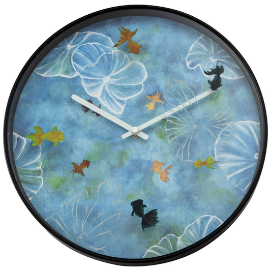 Comnox - NeXtime Pond - Artistiek waterlandschap - Blauwe wandklok 30cm