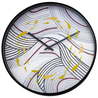 Comnox - NeXtime Koi - Stille wandklok met artistiek design - 30 cm Grijs