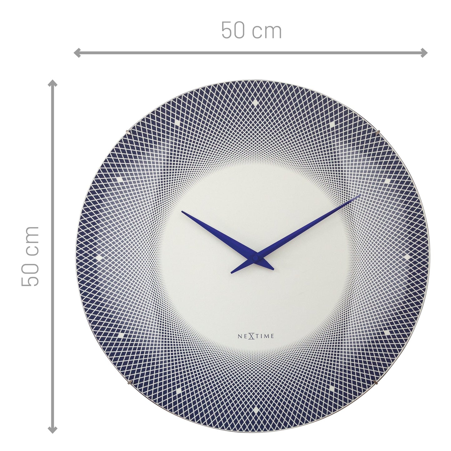 NeXtime Deep 50 - Design Wandklok met Optische Illusie - 50cm