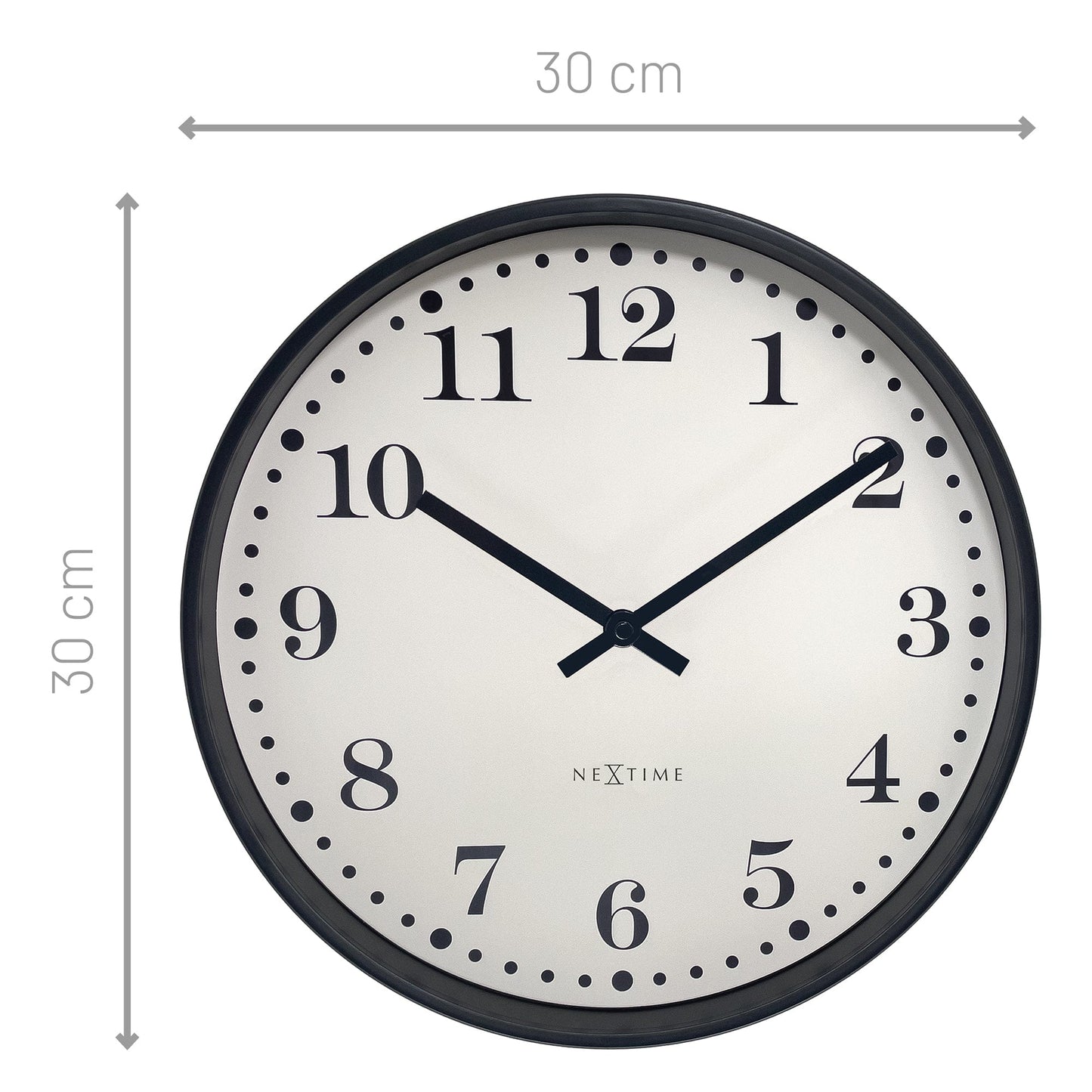 NeXtime Dickens - Stijlvolle Wandklok met Silent Mechanisme - 30 cm