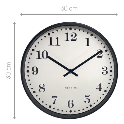 NeXtime Dickens - Stijlvolle Wandklok met Silent Mechanisme - 30 cm