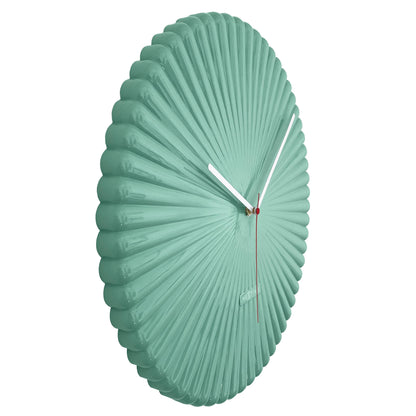 NeXtime Mousse Wandklok - Stille Retro Design Klok - 40cm Wit/Groen
