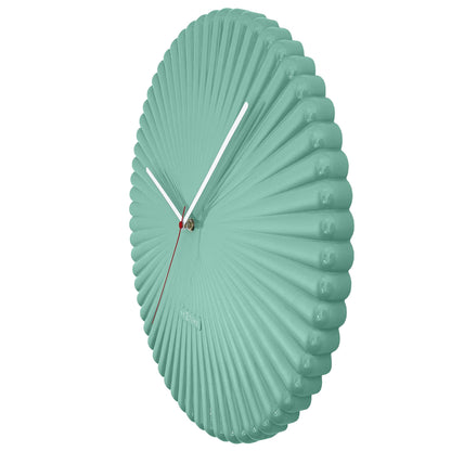 NeXtime Mousse Wandklok - Stille Retro Design Klok - 40cm Wit/Groen