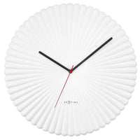 NeXtime Mousse Wandklok - Stille Retro Design Klok - 40cm Wit/Groen