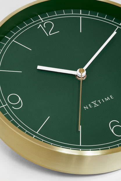 Comnox - Bolero - Wandklok 25cm - Stil & Elegant - Whisper Quiet - 1xAA Batterij - Silent Mechanism - Groen/Turquoise/White/Black