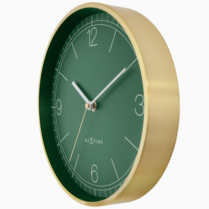 Comnox - Bolero - Wandklok 25cm - Stil & Elegant - Whisper Quiet - 1xAA Batterij - Silent Mechanism - Groen/Turquoise/White/Black