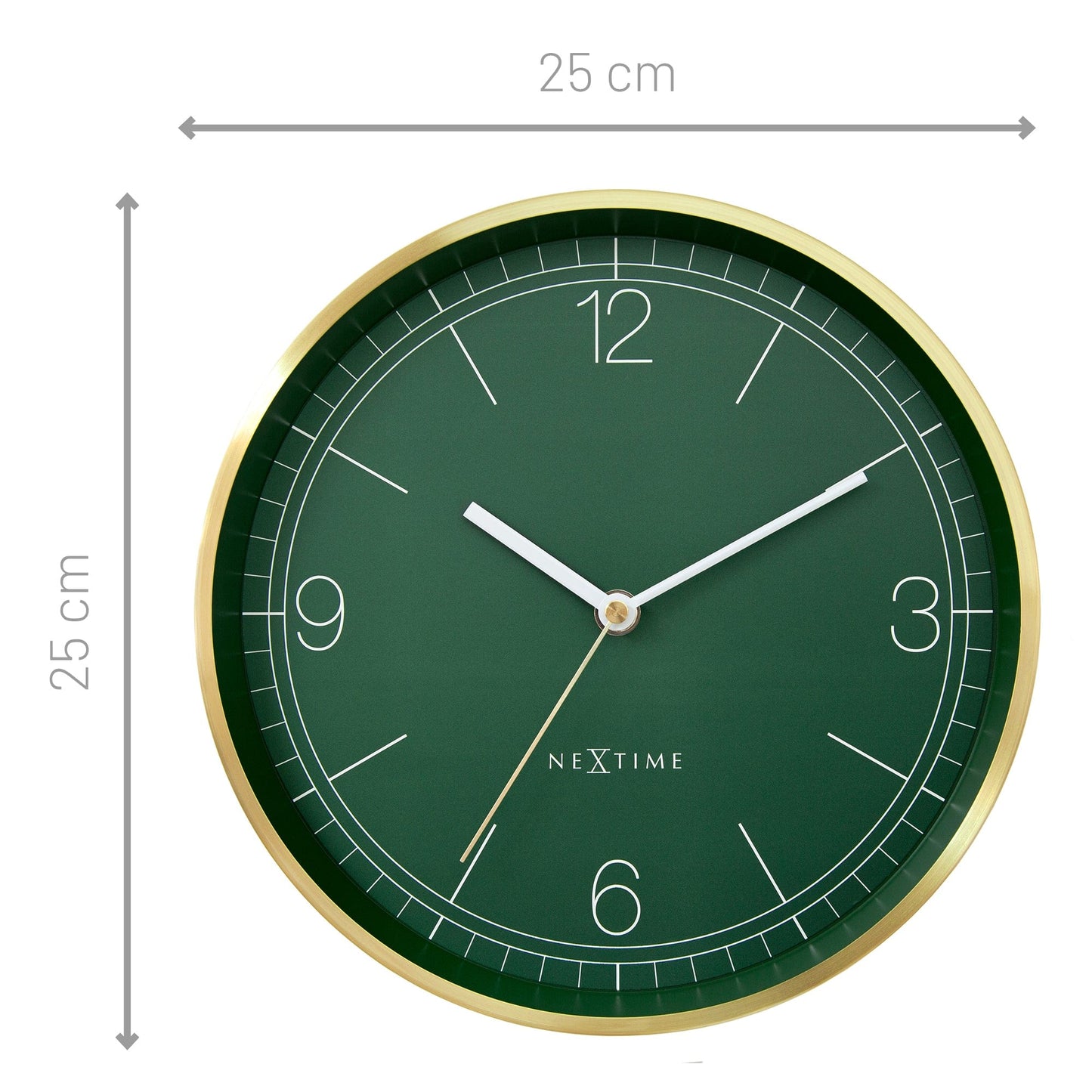 Comnox - Bolero - Wandklok 25cm - Stil & Elegant - Whisper Quiet - 1xAA Batterij - Silent Mechanism - Groen/Turquoise/White/Black