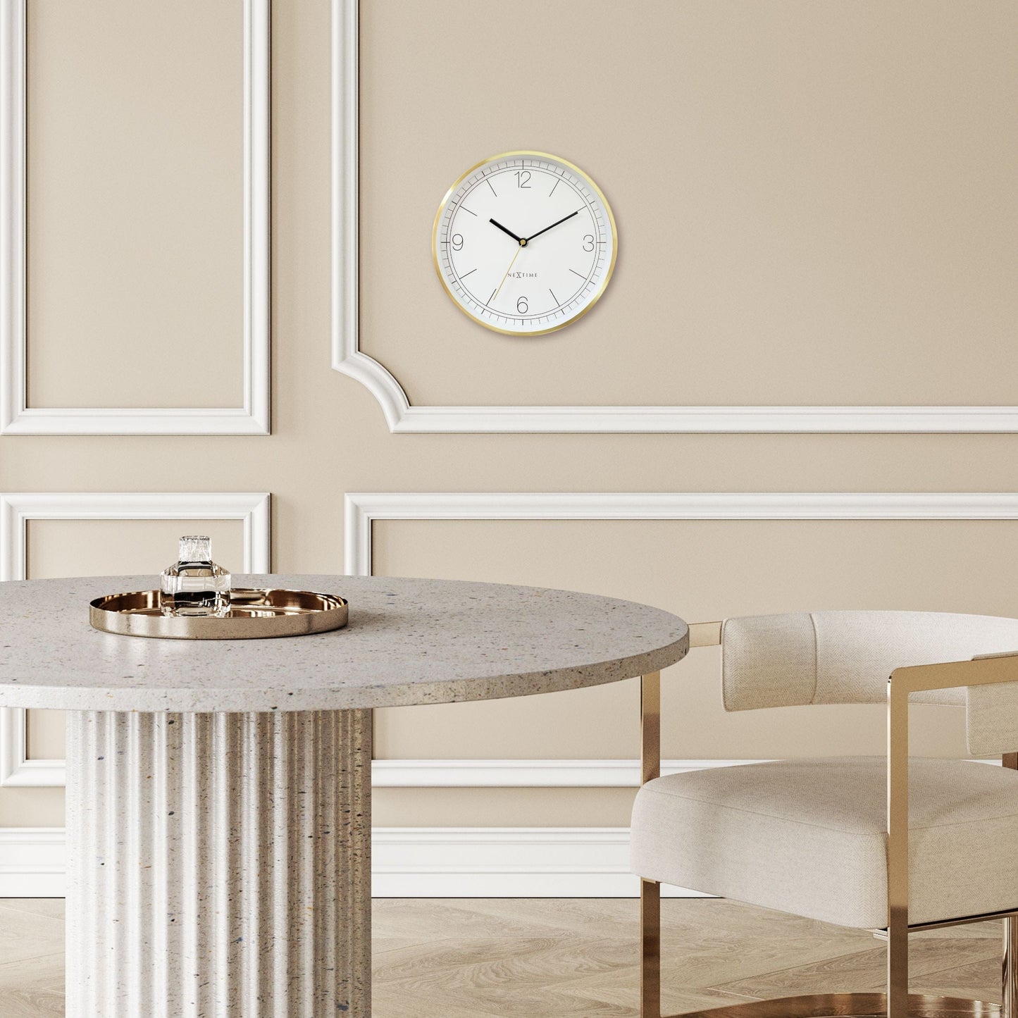 Comnox - Bolero - Wandklok 25cm - Stil & Elegant - Whisper Quiet - 1xAA Batterij - Silent Mechanism - Groen/Turquoise/White/Black