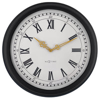 Comnox - NeXtime Chopin Large - Stijlvolle wandklok zonder tikken - 76cm Zwart/Grijs