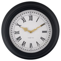 Comnox - NeXtime - Wandklok 40cm - Elegante vintage look - Stil zonder tick - 40 cm diameter - zwart/grijs